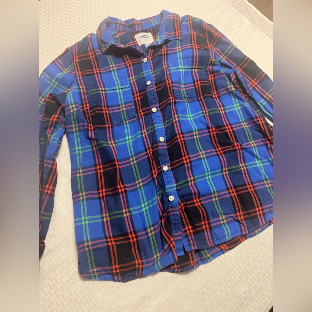 Old Navy XL women’s cotton flannel button up shirt